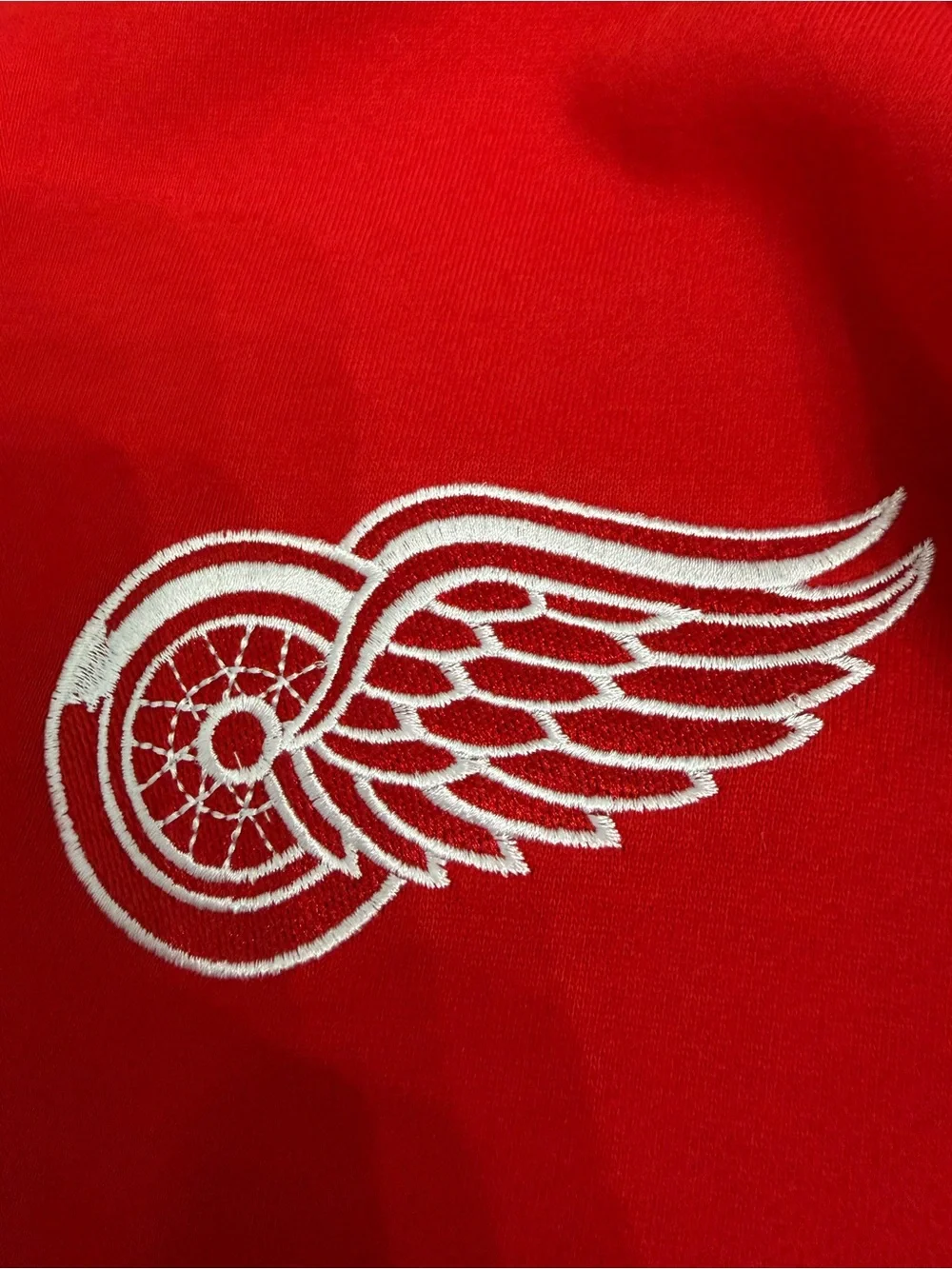 NHL Detroit Red Wings Pullover Embroidered Logo Hoodie Quarter Zip